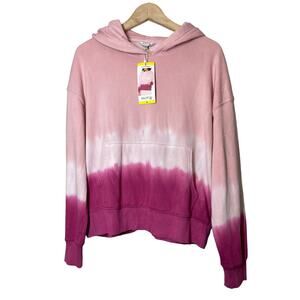 WildFox Tie Dye Hoodie French Terry Sweatshirt Pink Medium Womens Ombre